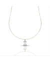 Collana Dana in Oro Giallo con Punto Luce Swarovski