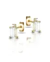 Boucles d'oreilles Dana en or jaune avec pointe de cristal Swarovski