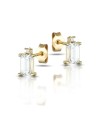 Dana Stud Earrings in Yellow Gold with Swarovski Crystal Point