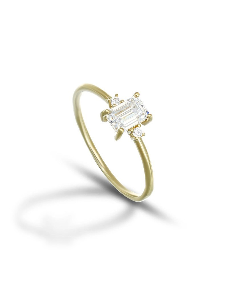 Dana Ring in Yellow Gold with Swarovski