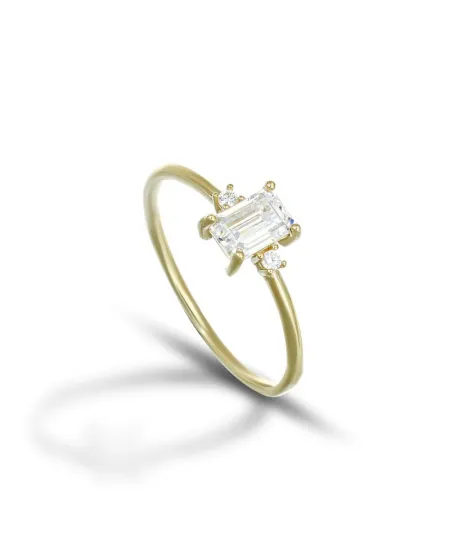 Bague Dana en or jaune avec Swarovski