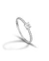 Bague solitaire Dana en or blanc