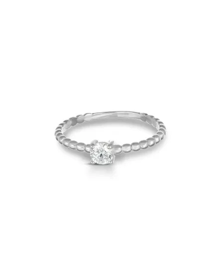 Bague solitaire Dana en or blanc