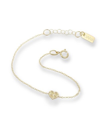 Dana Baby Bracelet in Yellow Gold with Diamond Heart