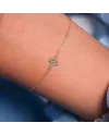 Dana Baby Bracelet in Yellow Gold with Diamond Cross