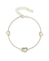 Bracelet Dana Cordelia en or jaune avec cœurs entrelacés
