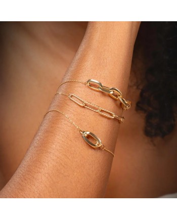 Quintessence Bracelet in Yellow Gold with Oval Diamond Elements