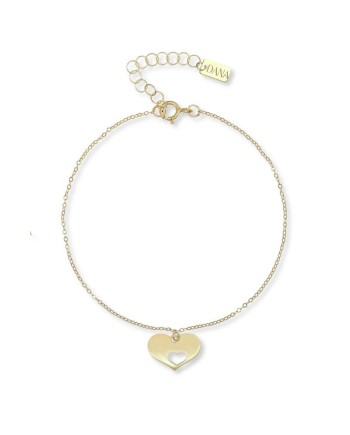 Dana Bracelet in Yellow Gold with Pendant Heart