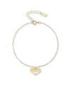Dana Bracelet in Yellow Gold with Pendant Heart
