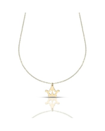 Collana Dana in Oro Giallo con Corona Pendente