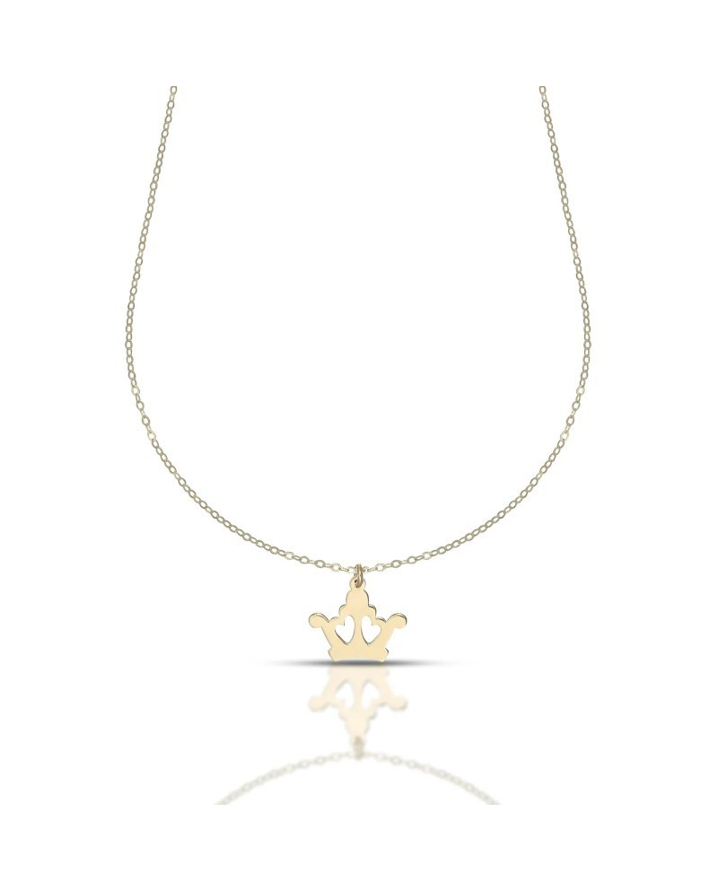 Dana Necklace in Yellow Gold with Pendant Crown