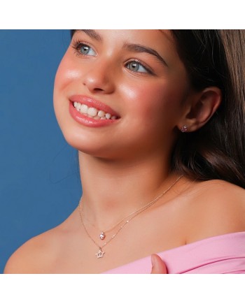 Dana Necklace in Yellow Gold with Pendant Crown