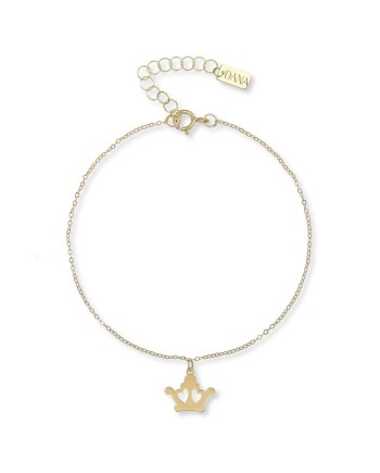 Bracciale Dana in Oro Giallo con Corona Pendente