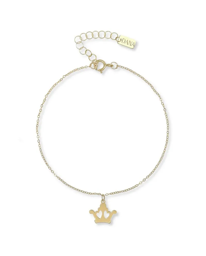 Dana Bracelet in Yellow Gold with Pendant Crown