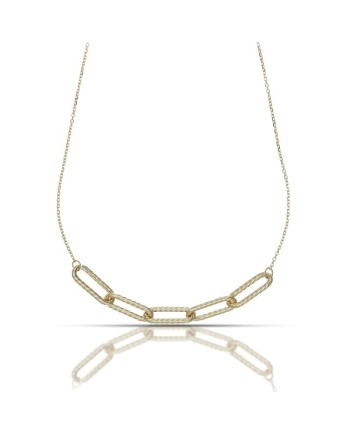 Quintessence Necklace in Yellow Gold with Oval Diamond Elements
