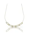 Collana Quintessenza in Oro Giallo con Elementi Ovali Diamantati