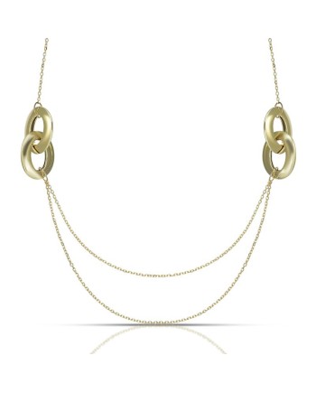 Collana Ovalya in Oro Giallo con Elementi Ovali