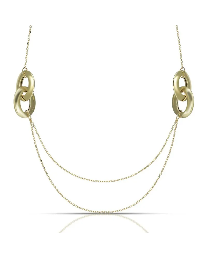 Collana Ovalya in Oro Giallo con Elementi Ovali