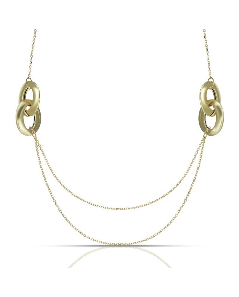 Collier Ovalya en or jaune avec éléments ovales