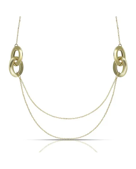 Collana Ovalya in Oro Giallo con Elementi Ovali
