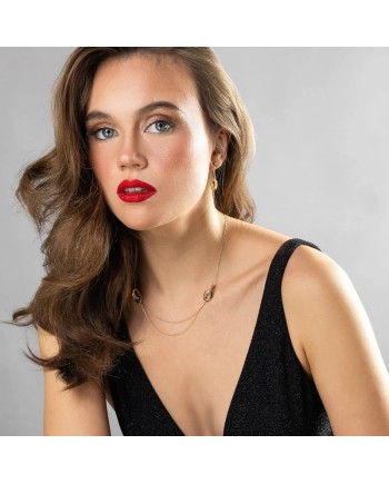 Collier Ovalya en or jaune avec éléments ovales