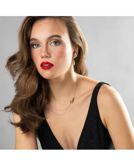 Ovalya Necklace in Yellow Gold with Oval Elements