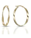 Orecchini Ovali Dana Helix in Oro Giallo