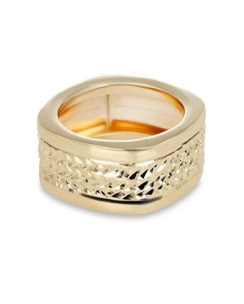 Bague Dana en or jaune avec anneau carré en diamant