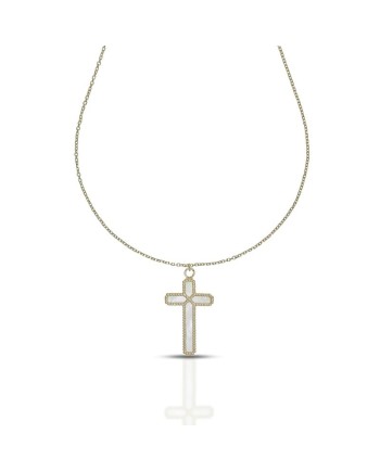 Dana Corpus Lux Necklace in Yellow Gold with Double-Sided Cross