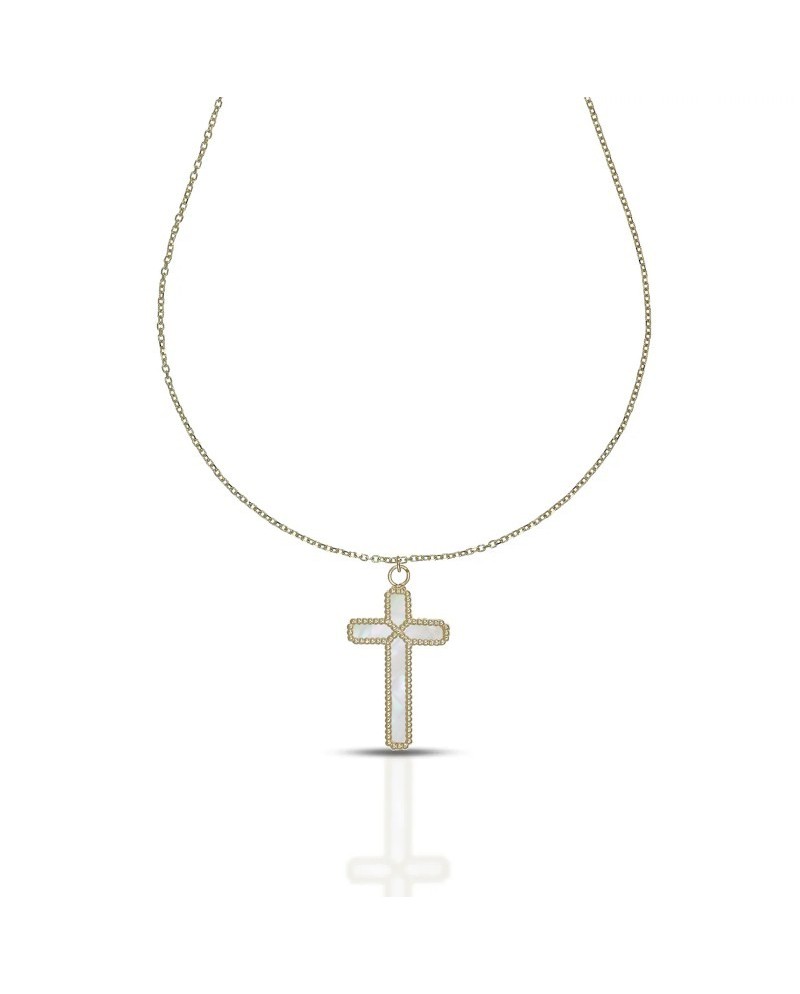 Collana Dana Corpus Lux in Oro Giallo con Croce Double Face