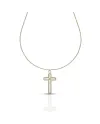 Collier Dana Corpus Lux en or jaune avec croix double face