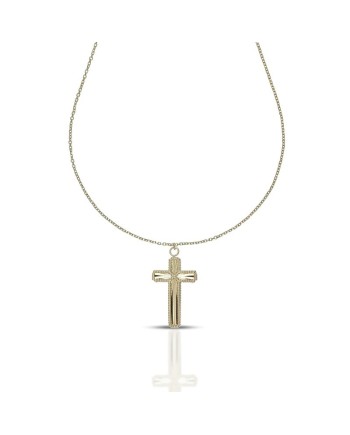Collana Dana Corpus Lux in Oro Giallo con Croce Double Face