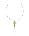 Collier Dana Corpus Lux en or jaune avec croix double face
