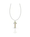 Collier Dana Corpus Lux en or jaune avec croix double face