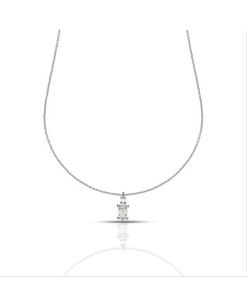 Dana Necklace in White Gold with Swarovski Marquise Light Point