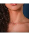 Collana Dana in Oro Bianco con Punto Luce Marquise Swarovski