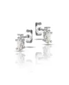 Orecchini a Lobo Dana in Oro Bianco con Punto Luce Marquise Swarovski