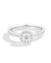 Recarlo Anniversary Solitaire Ring in White Gold with Diamonds