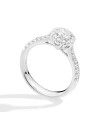 Bague solitaire anniversaire Recarlo en or blanc avec diamants