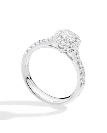 Recarlo Anniversary Solitaire Ring in White Gold with Diamonds