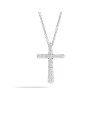 Collana con Croce Recarlo Anniversary in Oro Bianco e Diamanti 0,52 ct