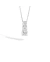 Collier ras du cou fantaisie anniversaire Recarlo en or blanc avec pendentif diamant dégradé
