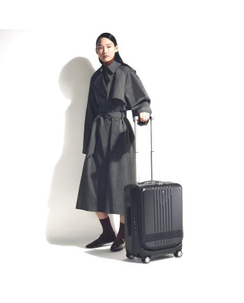 Trolley Montblanc Bagaglio a Mano Compatto MY4810 con Tasca Frontale Nero