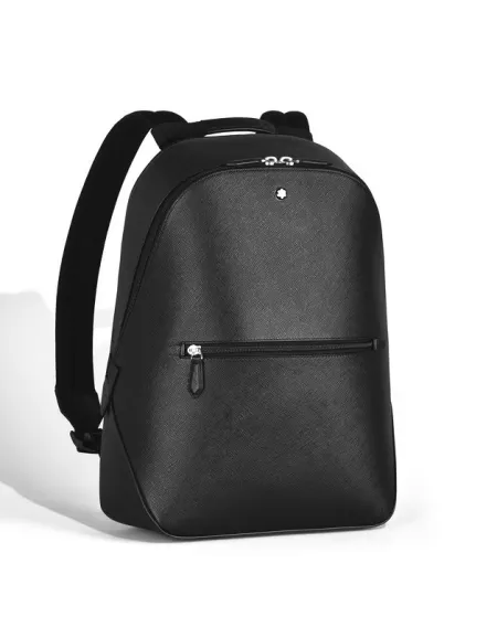 Petit sac à dos Montblanc Sartorial en cuir noir
