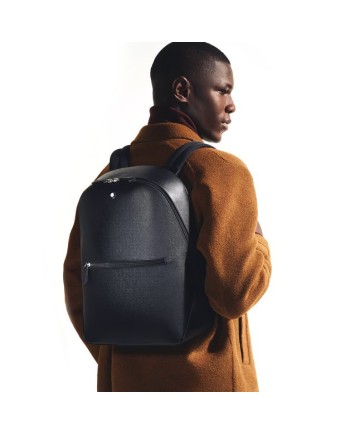 Petit sac à dos Montblanc Sartorial en cuir noir