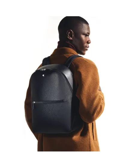 Petit sac à dos Montblanc Sartorial en cuir noir