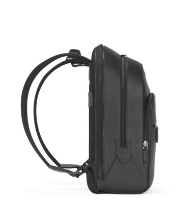 Grand sac à dos Montblanc Sartorial en cuir noir à 3 compartiments