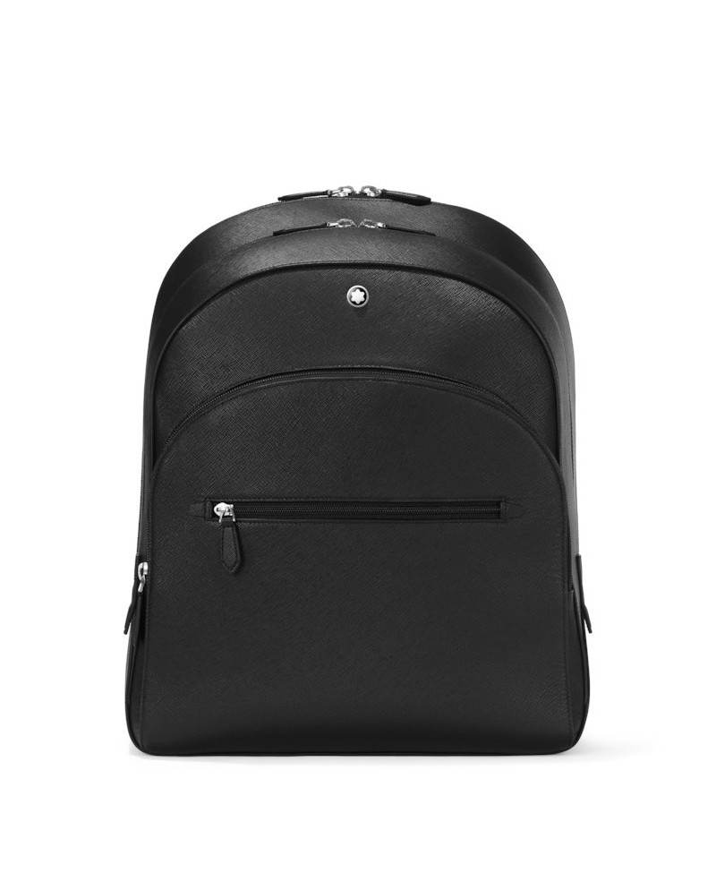Grand sac à dos Montblanc Sartorial en cuir noir à 3 compartiments