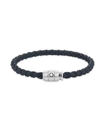 Montblanc Bracelet with 3-Ring Clasp in Soft Leather in Air Force Blue