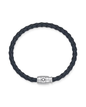Montblanc Bracelet with 3-Ring Clasp in Soft Leather in Air Force Blue